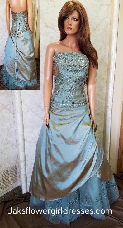silver prom dress